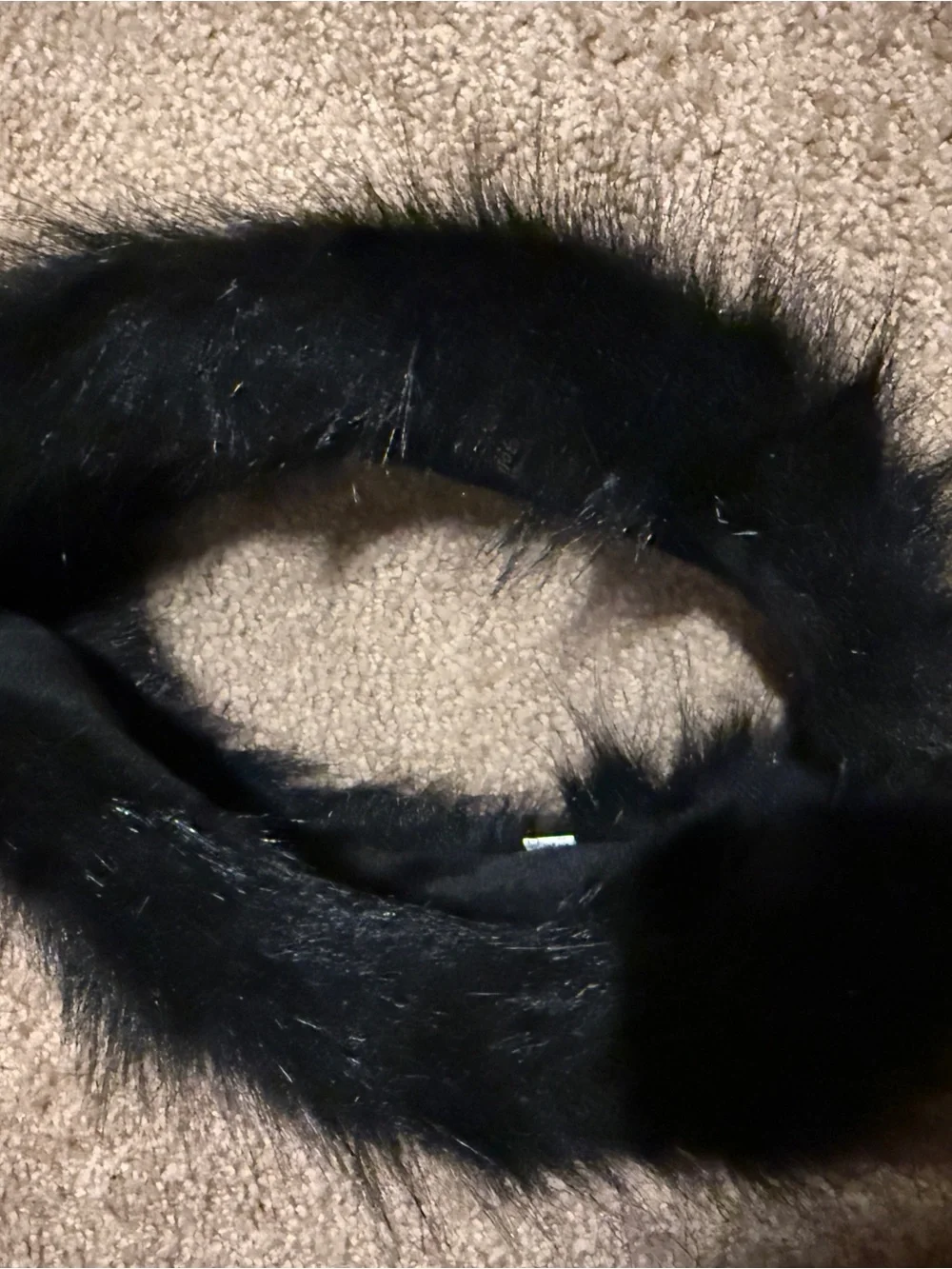 Black Faux Fur stretch headband - Women Accessories